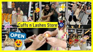 NOW OPEN : Cuffs n Lashes First Offline Store | Opening Day Vlog | Nidhi Katiyar