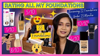 Rating all my Foundation (almost all) | 23 Foundations in 25 Minutes - Review | Nidhi Katiyar