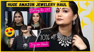 Amazon HUGE JEWELLERY Haul starting Rs. 249 | Amazon Bridal, wedding & Festive Jewelry haul