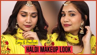 Affordable Bridal Haldi Makeup Look | Simple & Practical Haldi Makeup Look | Step by Step