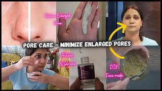 How to treat OPEN ENLARGED PORES | Actives fro Enlarged pores + DIY Skincare for Enlarged pores