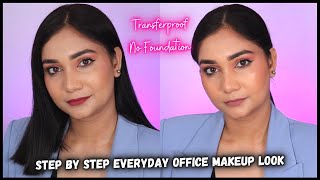 Everyday Transferproof Office Makeup using Affordable Makeup Products | Step by Step in 10 min