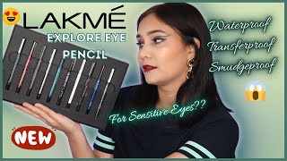 Lakme Explore Eye Pencil | Review & Swatches | Color Kajal for Sensitive Eyes ?? Lasts upto 32hrs ????