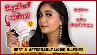 AFFORDABLE & BEST LIQUID BLUSHES / Ny Bae liquid blush - Review & Swatches with & without makeup