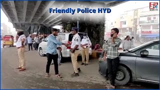 HYD Friendly Police Ki Mehnat | Baarish Mein Bhi Duty Anjaam Detay Hue | Bahadurpura |@Sach News