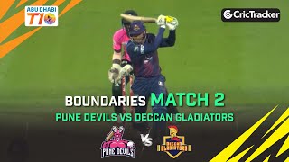 Pune Devils vs Deccan Gladiators | Match 2 Boundaries | Abu Dhabi T10 Season 4
