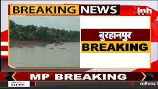 Madhya Pradesh News : Burhanpur, ताप्ती नदी के राजघाट में धड़ल्ले से चल रहा रेत का अवैध खनन