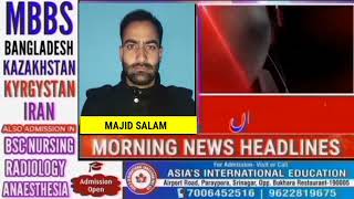 Morning headlines with Majid salam
