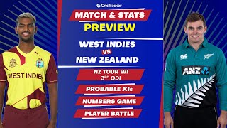 West Indies vs New Zealand- 3nd ODI Match Stats, Predicted Playing XI and Previews