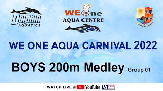 We One Aqua Centre, Mangalore ||STATE LEVEL SWIMMING COMPETITION-2022 || BOYS 200m Medley ||Group 01