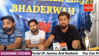 Chinar Cricket Club Bhaderwah holds press brief; announces All India level cricket tournament to be