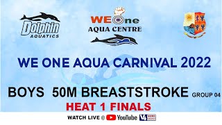 We One Aqua Centre | STATE LEVEL SWIMMING COMPETITION-2022 | BOYS, 50M BREASTSTROKE GROUP 4  HEAT 1