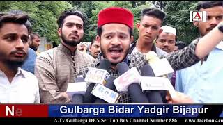 Shane Risalat Me Raja Singh Ki Gustaqi Ke Khilaaf Citizen of Gulbarga Dist Ka Protest