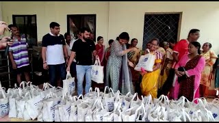 Mandrem MLA Jit Arolkar distributes food grains to needy people