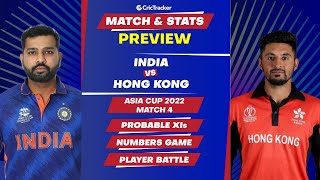 India vs Hong Kong - Asia Cup 2022 Match 4 Stats, Predicted Playing XI and Previews