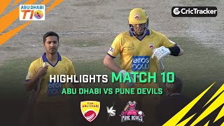 Team Abu Dhabi vs Pune Devils | Match 10 Highlights | Abu Dhabi T10 Season 4