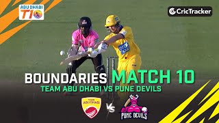 Team Abu Dhabi vs Pune Devils | Match 10 Boundaries | Abu Dhabi T10 Season 4