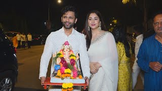 Rahul Vaidya And Disha Parmar At Ganpati Visarjan | Ganesh Chaturthi 2022