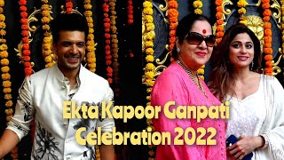 Karan Kundrra & Shamita Shetty At Same Place Ekta Kapoor Ganpati Darshan 2022