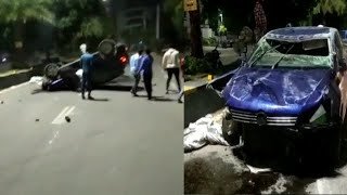 Sharab Over Speed Aur Rash Driving Ka Nateeja | Hyderabad Hitech City Madhapur Road | SACH NEWS |