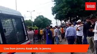 Live  from jammu               Azad rally in jammu