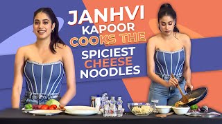 Janhvi Kapoor loves CHEESE: Janhvi cooks Spicy noodles, reveals mom Sridevi's fave food | Cook Off