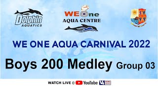 We One Aqua Centre | STATE LEVEL SWIMMING COMPETITION-2022 || Boys 200 Medley Group 03