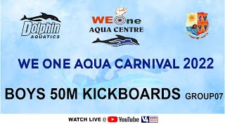 We One Aqua Centre, Mangalore ||STATE LEVEL SWIMMING COMPETITION-2022 || BOYS 50M KICKBOARDS GROUP 7