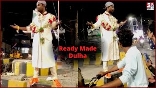 Ready Made Dulhe Ka Beech Road Par Tamasha | Viral Video | Mallepally |@Sach News