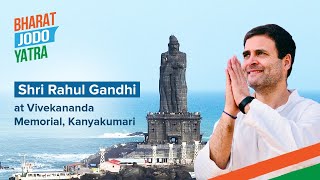 LIVE: Shri Rahul Gandhi at Vivekananda Memorial in Kanyakumari.