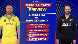 Australia v New Zealand | 2nd ODI | ODI Series | Match Stats and Preview