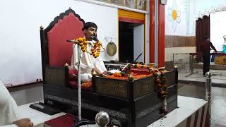 श्रीं त्रिवटी नाथ मंदिर में पंडित विरद शर्मा जी के श्रीमुख से चल रही श्रीराम कथा का 7वां दिन