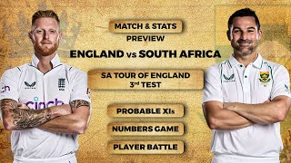 England vs South Africa Predicted Playing XI, Match Stats and Preview of 3rd Test Match