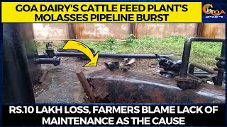 Goa Dairy's cattle feed plant's molasses pipeline burst.Rs.10 lakh loss