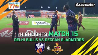 Abu Dhabi T10 League Season 4 | Delhi Bulls vs Deccan Gladiators | Full Match 15 Highlights