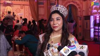 Mrs Universe Asia Queen Dr. Navnedhi waddhwa seek Ganapati Bappa blessings at Andheri Raja