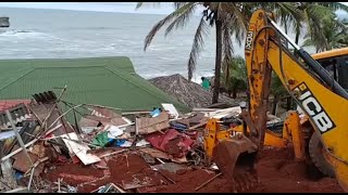 Demolition of the controversial Curlies club in Anjuna