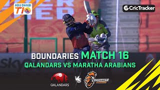 Qalandars Vs Maratha Arabians | Boundaries | Abu Dhabi T10 League Season 4