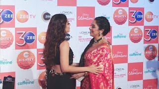 Rupali Ganguly And Drashti Dhami Meets At Zeee Rishtey Awards 2022