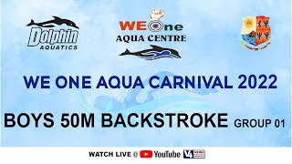 We One Aqua Centre, Mangalore ||STATE LEVEL SWIMMING COMPETITION-2022 ||BOYS 50M BACKSTROKE GROUP 01