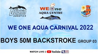 We One Aqua Centre, Mangalore ||STATE LEVEL SWIMMING COMPETITION-2022 ||BOYS 50M BACKSTROKE GROUP 03