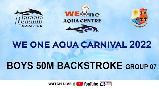 We One Aqua Centre, Mangalore ||STATE LEVEL SWIMMING COMPETITION-2022 ||BOYS 50M BACKSTROKE GROUP 07