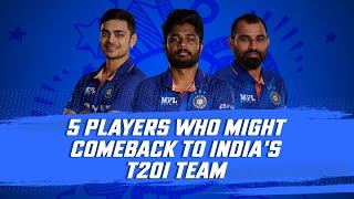 5 Players Who Can Make A Comeback In The Team India Squad