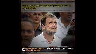 Rahul's priorities are clear. Honour Anti-Hindus and disrespect true Gandhians