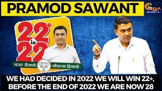 We had decided in 2022 we will win 22+, Before the end of 2022 we are now 28: CM Sawant