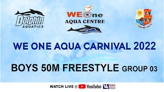 We One Aqua Centre, Mangalore ||STATE LEVEL SWIMMING COMPETITION-2022 | BOYS, 50M FREESTYLE GROUP 03