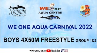 We One Aqua Centre, Mangalore | STATE LEVEL SWIMMING COMPETITION-2022 | BOYS 4X50M FREESTYLE GP 1&2