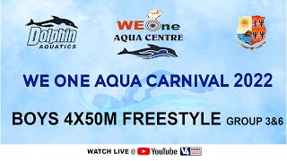 We One Aqua Centre, Mangalore ||STATE LEVEL SWIMMING COMPETITION-2022 | BOYS, 4X50M FREESTYLE GP 3&6