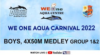 We One Aqua Centre, Mangalore ||STATE LEVEL SWIMMING COMPETITION-2022 | BOYS, 4X50M MEDLEY GROUP 1&2