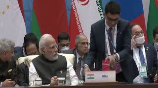 PM Modi along with other dignitaries sign the Samarkand Declaration, Uzbekistan l PMO